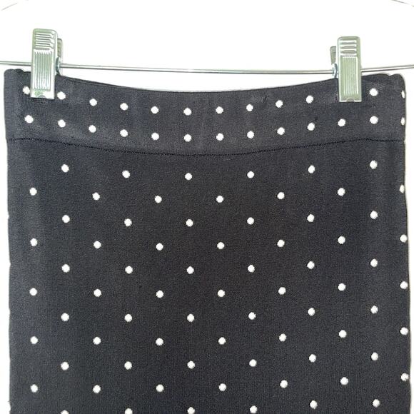 Torn By Ronny Kobo Black& White High Waist Polka Dot bodycon Skirt Size XS - Picture 3 of 8